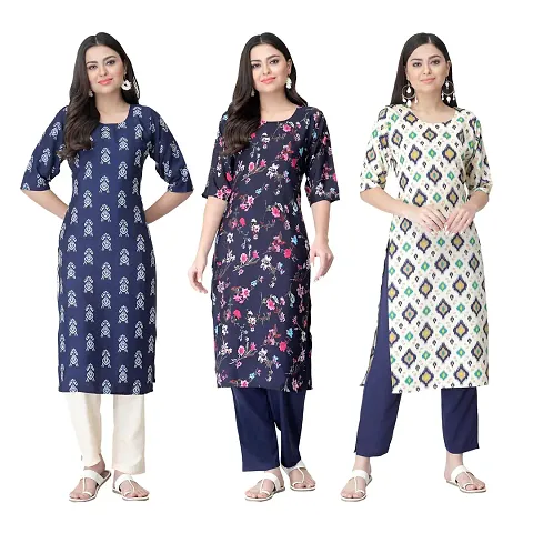 Classic Crepe Kurtis For Women Combo Pack Of 3