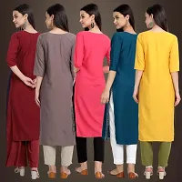 Fancy Crepe Kurtis For Women Pack Of 5-thumb1