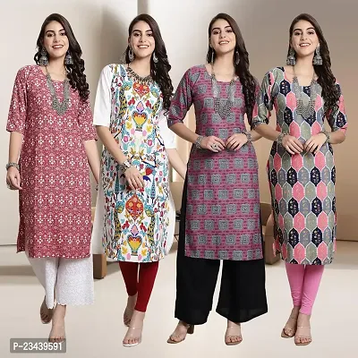 Fancy Crepe Kurtis for Women Pack Of 4