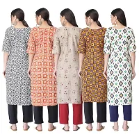 New Crepe Printed Kurtis Combo For Women Pack Of 5-thumb1