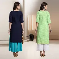 Fancy Rayon Kurtis For Women Pack Of 2-thumb1