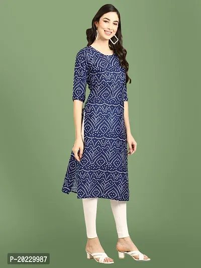 Stylish Crepe Printed Kurti For Women-thumb3