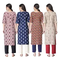 New Crepe Combo Printed Kurtis For Women Pack Of 4-thumb1