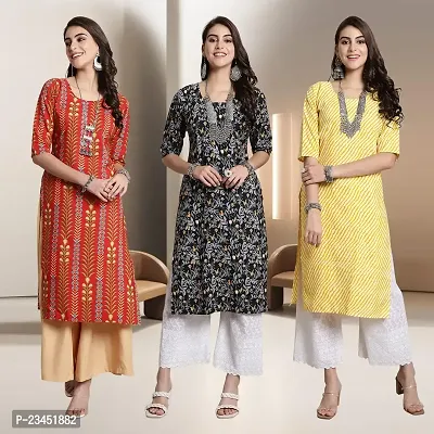 Fancy Rayon Kurtis For Women Pack Of 3