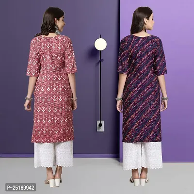 Fancy Crepe Kurtas For Women Pack Of 2-thumb2