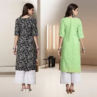 Fancy Rayon Kurtis For Women Pack Of 2-thumb1