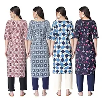 New Crepe Combo Printed Kurtis For Women Pack Of 4-thumb1