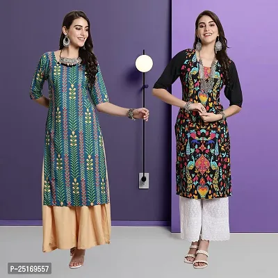 Fancy Crepe Kurtas For Women Pack Of 2