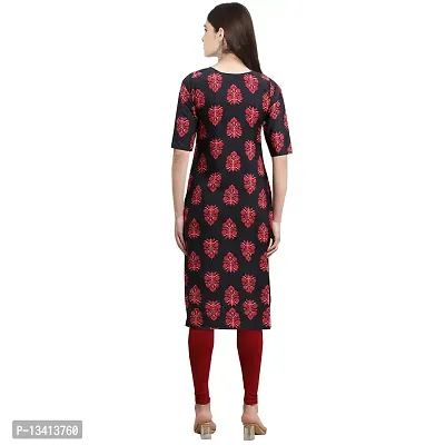 Womens Crepe Digital Printed Straight Kurti Pack of 6-thumb4