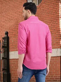 Reliable Pink Cotton Solid Long Sleeves Formal Shirt For Men-thumb4