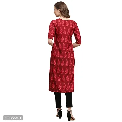 Attractive Straight Multicoloured Printed Crepe Kurta Combo For Women Pack Of 5-thumb2