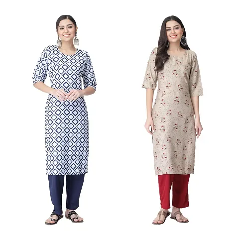 Classic Crepe Kurtis For Women Combo Pack Of 2