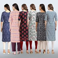 Women Stylish Crepe Printed Straight Kurta Combo-thumb1