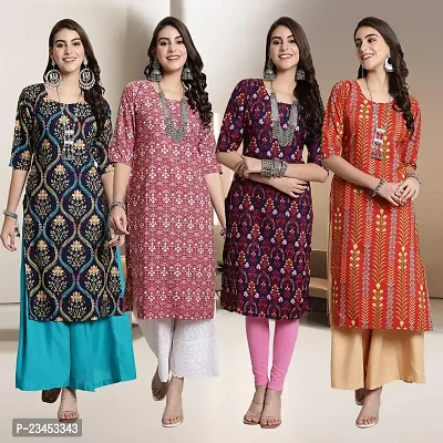 Fancy Crepe Kurtis for Women Pack Of 4