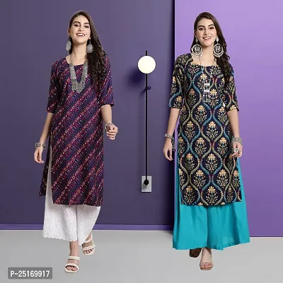 Fancy Crepe Kurtas For Women Pack Of 2