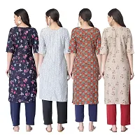 New Crepe Combo Printed Kurtis For Women Pack Of 4-thumb1