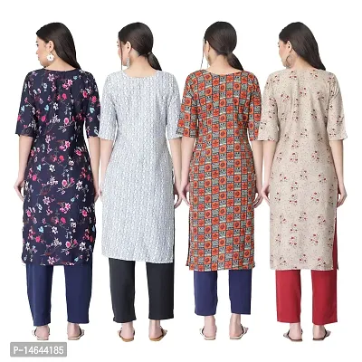 New Crepe Combo Printed Kurtis For Women Pack Of 4-thumb2