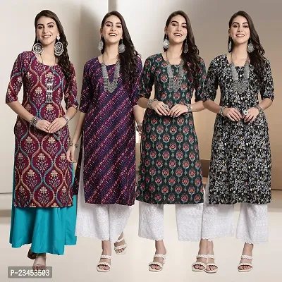 Fancy Crepe Kurtis for Women Pack Of 4