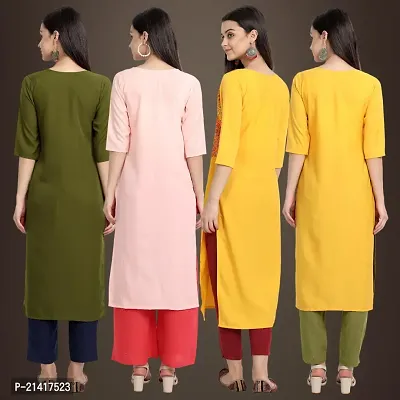 Fancy Crepe Kurtis for Women Pack Of 4-thumb2