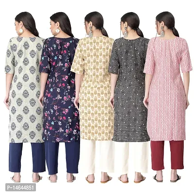 New Crepe Printed Kurtis Combo For Women Pack Of 5-thumb2