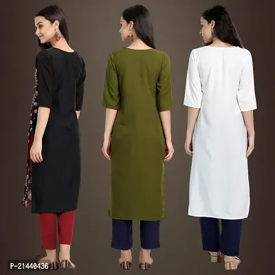 Fancy Crepe Kurtis for Women Pack Of 3-thumb2