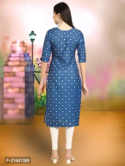 Fancy Crepe Printed Stitched Kurta For Women-thumb3