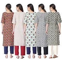 New Crepe Printed Kurtis Combo For Women Pack Of 5-thumb1