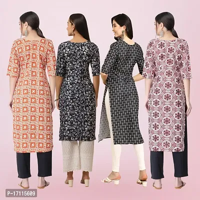 Women Stylish Crepe Printed Straight Kurta-thumb2