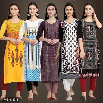 Fancy Crepe Kurtis For Women Pack Of 5