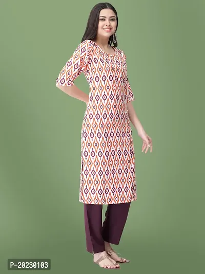 Stylish Crepe Printed Kurti For Women-thumb2