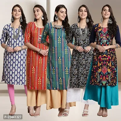 Fancy Crepe Kurtis For Women Pack Of 5