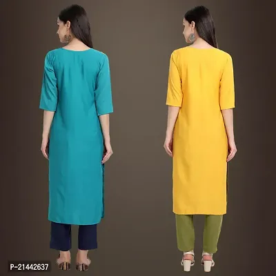 Fancy Crepe Kurtis for Women Pack Of 2-thumb2