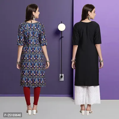 Fancy Crepe Kurtas For Women Pack Of 2-thumb2