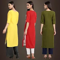 Fancy Crepe Kurtis for Women Pack Of 3-thumb1