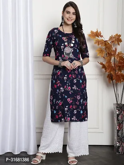 Fancy Crepe Printed Kurtas For Women Pack Of 6-thumb5