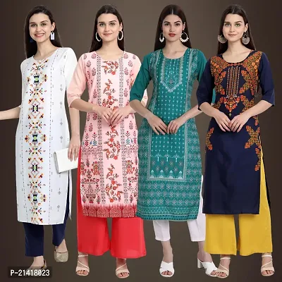 Fancy Crepe Kurtis for Women Pack Of 4