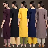 Fancy Crepe Kurtis For Women Pack Of 5-thumb1