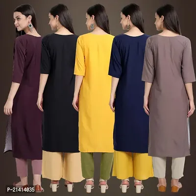 Fancy Crepe Kurtis For Women Pack Of 5-thumb2