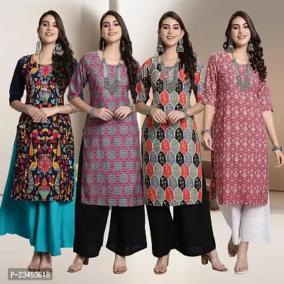 Fancy Crepe Kurtis for Women Pack Of 4-thumb0