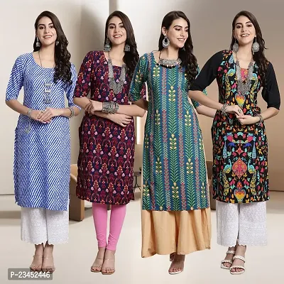 Fancy Crepe Kurtis for Women Pack Of 4-thumb0