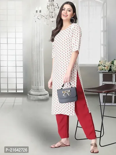 Stylish White Crepe Stitched Kurta For Women