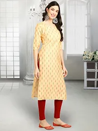 Stylish Yellow Crepe Stitched Kurta For Women-thumb1