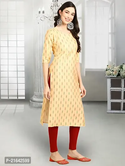 Stylish Yellow Crepe Stitched Kurta For Women-thumb2