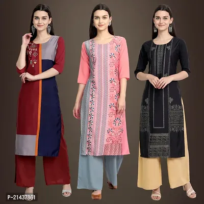 Fancy Crepe Kurtis for Women Pack Of 3