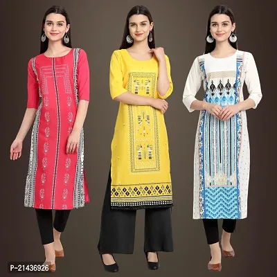 Fancy Crepe Kurtis for Women Pack Of 3