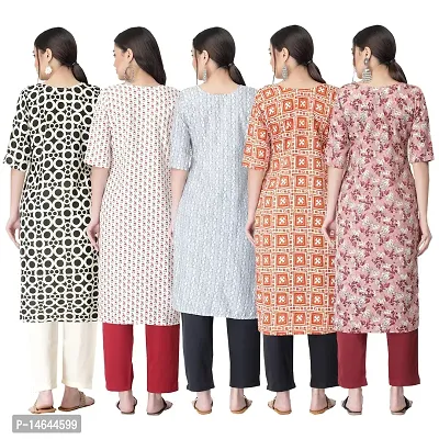 New Crepe Printed Kurtis Combo For Women Pack Of 5-thumb2