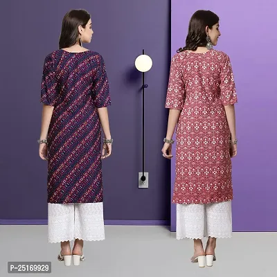 Fancy Crepe Kurtas For Women Pack Of 2-thumb2