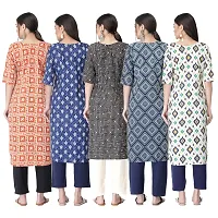 New Crepe Printed Kurtis Combo For Women Pack Of 5-thumb1