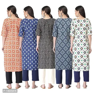 New Crepe Printed Kurtis Combo For Women Pack Of 5-thumb2