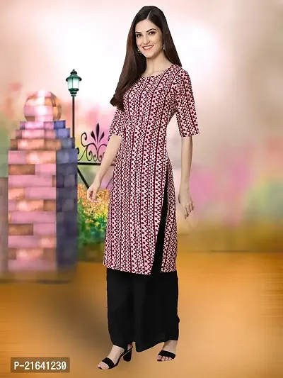 Fancy Crepe Printed Stitched Kurta For Women-thumb2